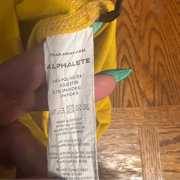 Alphalete Surface Power Crossover Waist Leggings in Gold Sz M Athletic - Picture 10 of 15